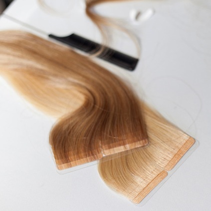 example of tape in easihair pro hair extensions