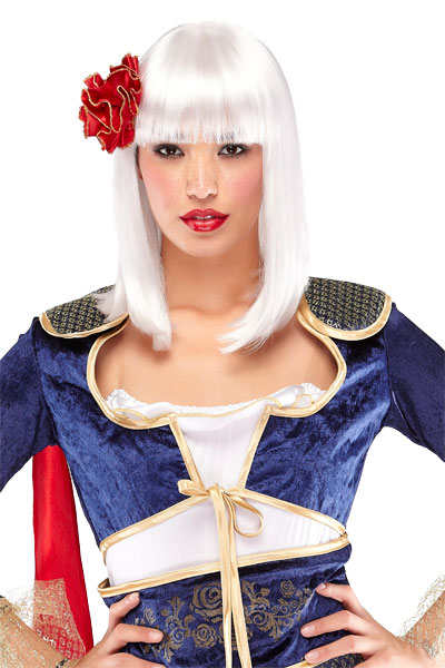 Silver China Doll fancy dress wig