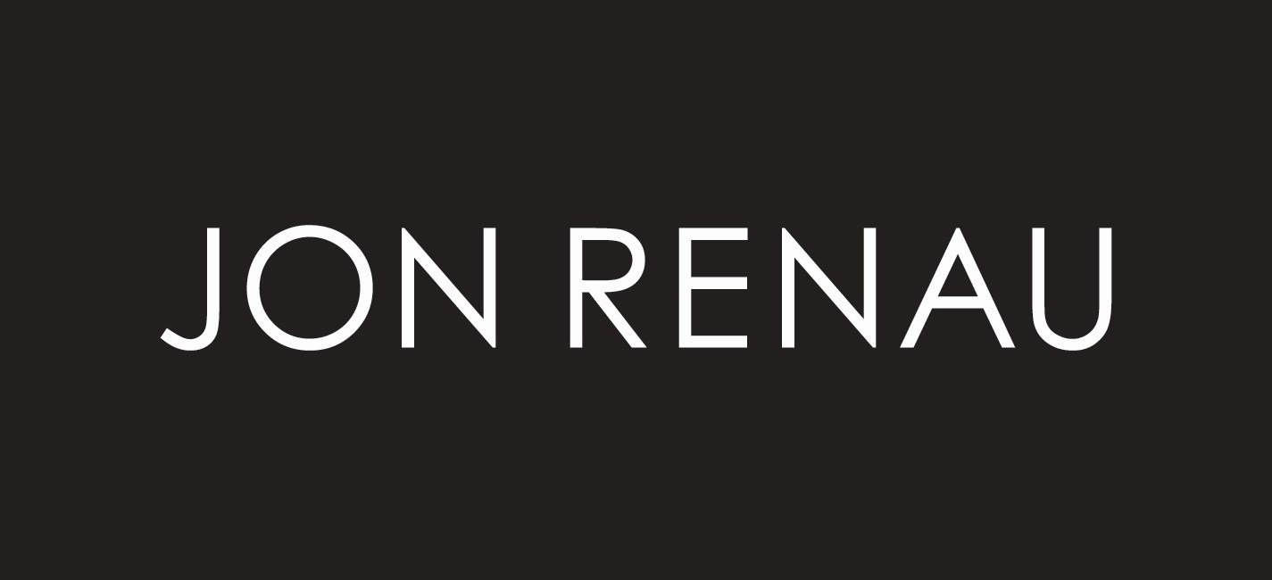 Jon Renau Logo in White on black