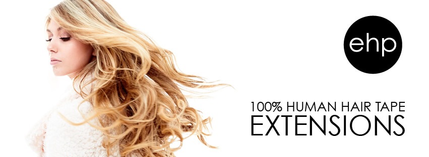 Lady showing her easihair pro hair extensions