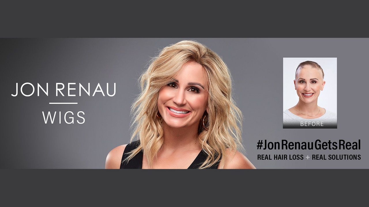 2019 Spring Wig Collection Lady wearing a wig from the 2019 spring wig collection by Jon Renau