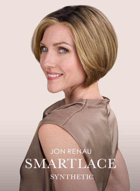 Lady wearing the blonde Miranda smartlace lite wig by Jon Renau in South Africa