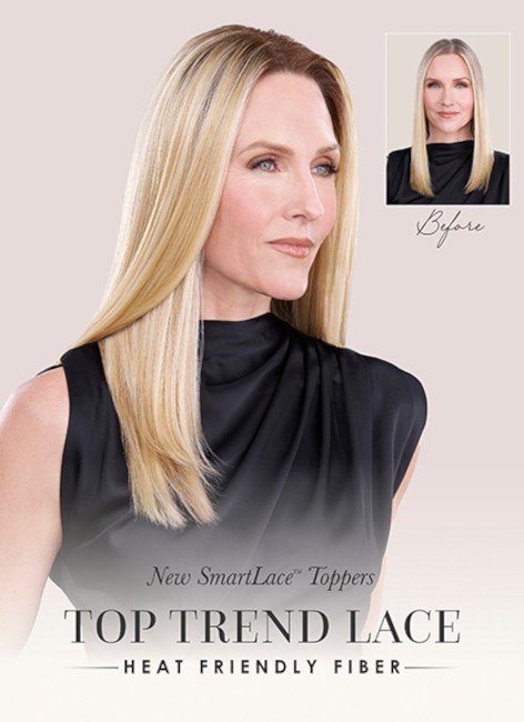 Lady wearing the blonde Miranda smartlace lite wig by Jon Renau in South Africa